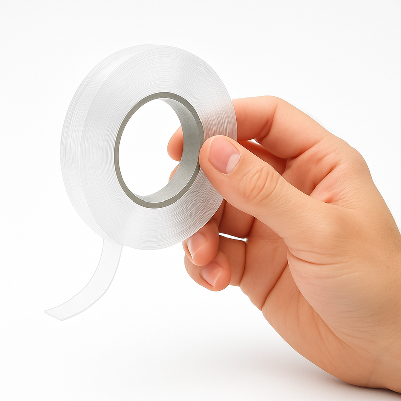 Premium Double-Sided Clear Tape 19mm x 1mm x 11m Ideal for Invisible Mounting