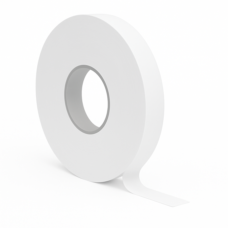 Tape White 12mm x 33m Industrial-Strength Double-Sided Foam Adhesive