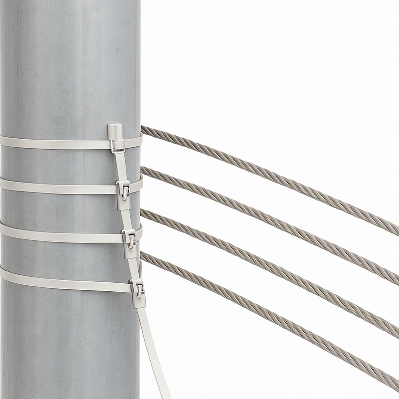 Heavy-Duty Stainless Steel Cable Ties – Self-Locking, High-Tensile Strength 100 Pack for Industrial Use