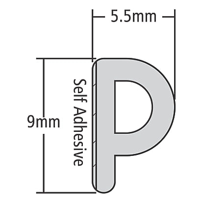 Heavy-Duty White EPDM Rubber P Strip Self-Adhesive For Windows & Doors