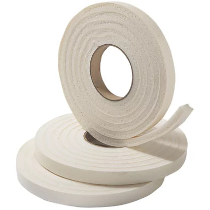 High Quality Jumbo Self-Adhesive White Rubber Foam Weatherstrip For Superior Sealing - 3 Pack