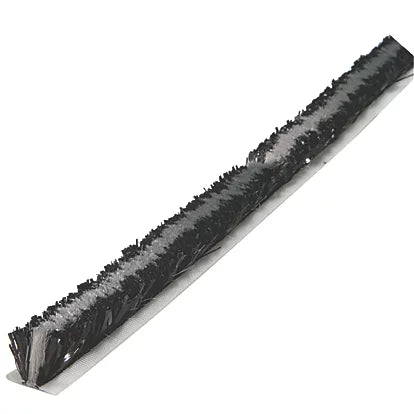 Self-Adhesive Extra Thick Brush Pile Black And Grey Weatherstrip For Garage Doors - 7m