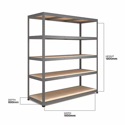 Industrial Strength 5-Tier Galvanized Steel Shelving Unit For Storage Solution