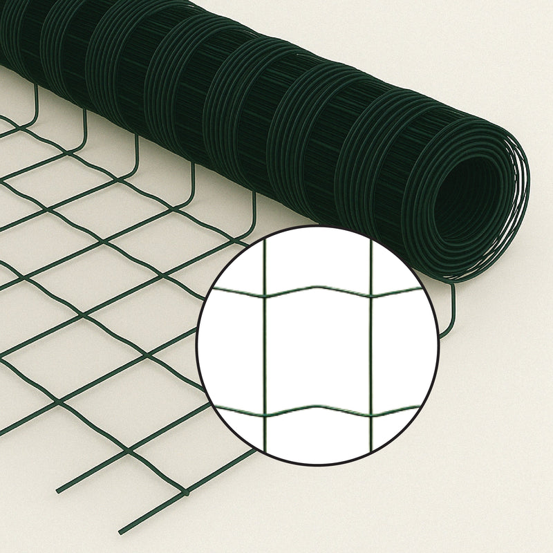 Garden Fence –  Premium Green Garden Fence PVC-Coated Wire Mesh Roll