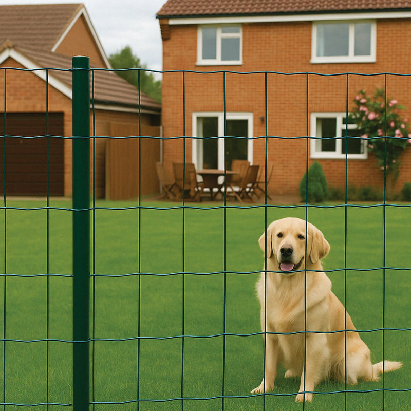 Fencing Kit – Green PVC Coated Welded Wire Mesh Complete Set Galvanised