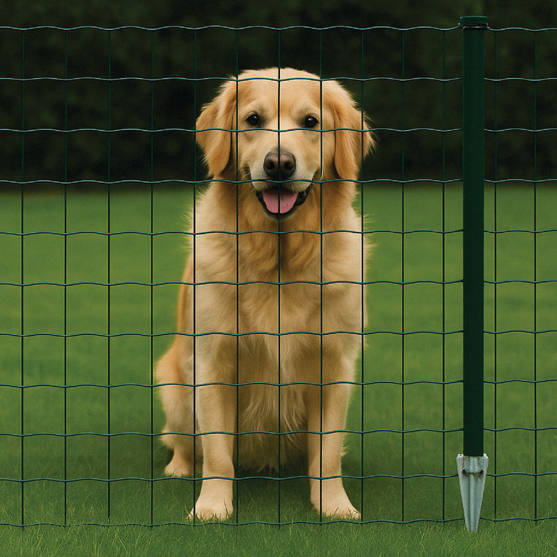 Fencing Kit – Green PVC Coated Welded Wire Mesh Complete Set Galvanised