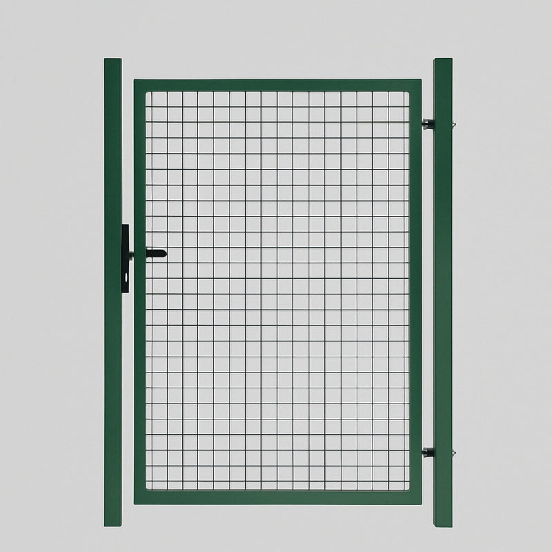 Green Single Garden Gate – PVC-Coated Steel, Durable Outdoor Access