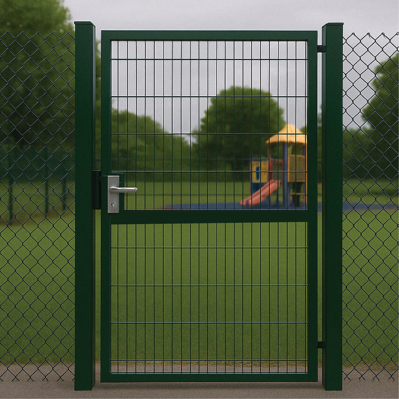 Premium Green Chain Link Fence Kit – Three-Sided Enclosure, Complete Set