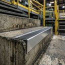 DDA Rake Back Aluminium Anti-Slip Stair Nosing – Ramp Profile with PVC Insert