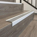 Heavy-Duty Aluminium Non-Slip Stair Nosing – 66×32mm Straight Edge Trim with PVC Insert – UK