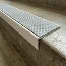 Aluminium Rakeback Stair Nosing 57×32mm – Heavy-Duty Non-Slip Edge Protection UK