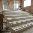 Heavy-Duty Aluminium Non-Slip Stair Nosing – 66×32mm Straight Edge Trim with PVC Insert – UK