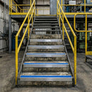 DDA Rake Back Aluminium Anti-Slip Stair Nosing – Ramp Profile with PVC Insert