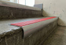Semi-Rounded Aluminium Anti-Slip Stair Nosing – Heavy-Duty Ramp Profile with PVC Insert UK