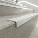 Premium Aluminium Non-Slip Stair Nosing – 66×32mm Rakeback Edge Trim with PVC Insert UK