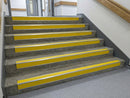 DDA Rake Back Aluminium Anti-Slip Stair Nosing with Insert on Tread & Riser