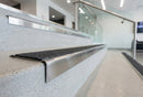 Anti-Slip Stainless Steel Stair Nosing with Black Safety Inlay – 2.5m | Premium UK