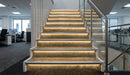 Retrofit LED Aluminium Stair Edging 2.5m UK | Heavy-Duty Anodised Silver Profile