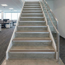 Heavy-Duty Aluminium Non-Slip Stair Nosing – 66×32mm Straight Edge Trim with PVC Insert – UK