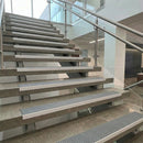 Heavy-Duty Aluminium Stair Nosing 56×32mm UK | Professional Non-Slip Edge Trim with PVC Insert