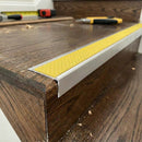 Aluminium Non-Slip Stair Nosing 66x32mm UK | Heavy-Duty Edge Trim with PVC Insert