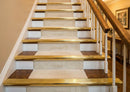 45×23mm Solid Polished Brass Stair Nosing – Premium Mirror Finish, 2.5m Length, Anti-Slip