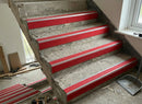 DDA Rake Back Aluminium Anti-Slip Stair Nosing with Insert on Tread & Riser