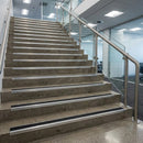 DDA Rake Back Aluminium Anti-Slip Stair Nosing – Ramp Profile with PVC Insert