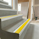 Heavy-Duty Aluminium Non-Slip Stair Nosing – 66×32mm Straight Edge Trim with PVC Insert – UK