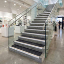 Heavy-Duty Aluminium Non-Slip Stair Nosing – 66×32mm Straight Edge Trim with PVC Insert – UK