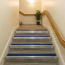 DDA Rake Back Anti-Slip Aluminium Stair Nosing for Vinyl & Lino Flooring UK