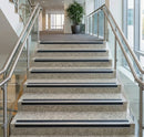 DDA Rake Back Aluminium Anti-Slip Stair Nosing with Insert on Tread & Riser