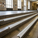 Heavy-Duty Aluminium Non-Slip Stair Nosing – 66×32mm Straight Edge Trim with PVC Insert – UK