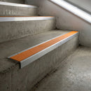 Heavy-Duty Aluminium Non-Slip Stair Nosing – 66×32mm Straight Edge Trim with PVC Insert – UK