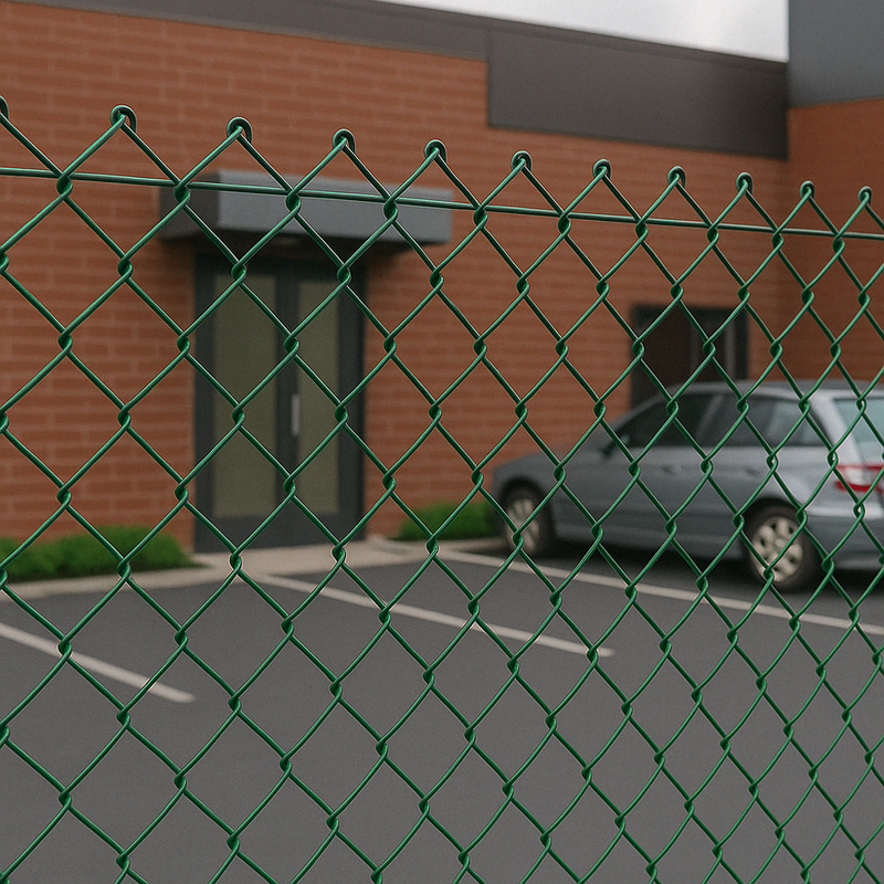 Green PVC Coated Chain Link Fence – 2400mm (8ft) Galvanized Steel Roll