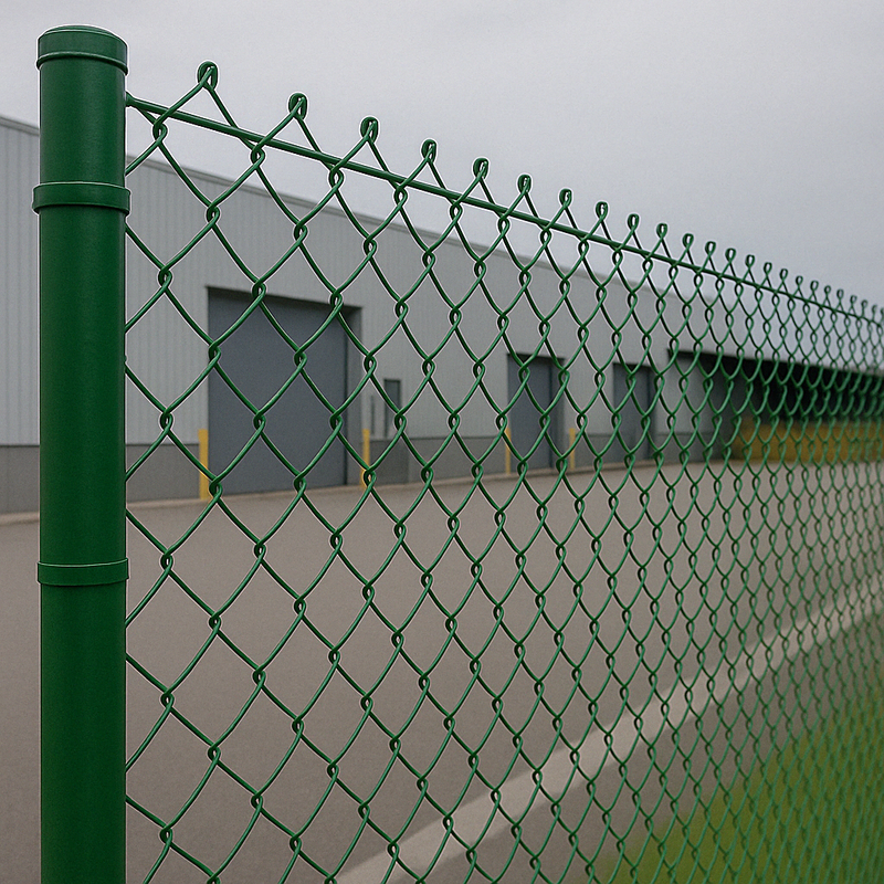 Green PVC Coated Chain Link Fence – 2400mm (8ft) Galvanized Steel Roll
