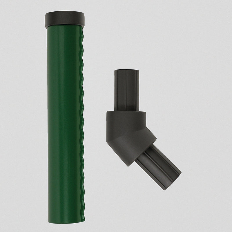Galvanized Green Coated Crank Fitting – Steel Bracket for Fencing Post Systems