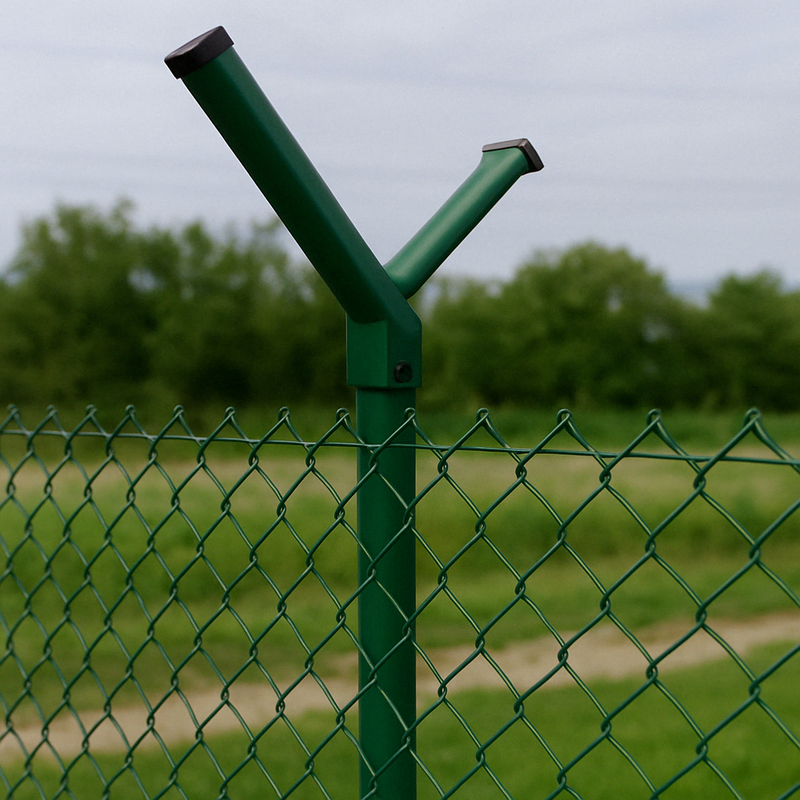 Galvanized Green Coated Crank Fitting – Steel Bracket for Fencing Post Systems