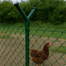 Galvanized Green Coated Crank Fitting – Steel Bracket for Fencing Post Systems