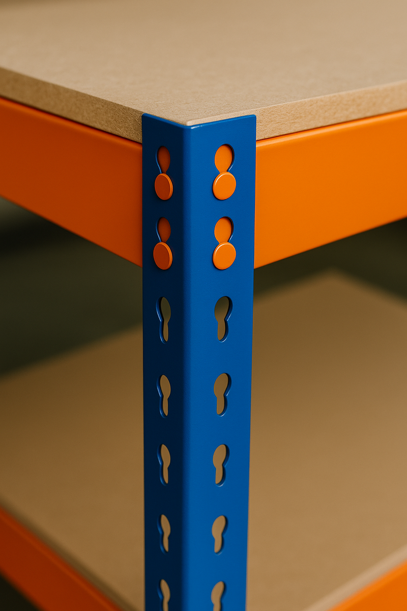 Heavy Duty 2-Tier Steel Workbench 90 cm (600 kg Load Capacity) | Boltless Adjustable Shelves for Garage, Workshop & DIY