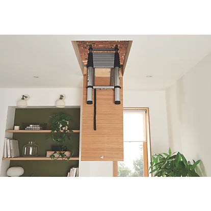 Heavy Duty Aluminium Loft Ladder For Small Hatches - 2.88m
