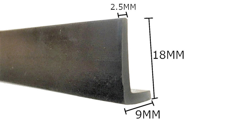 L Shaped 18mm x 9mm Durable EPDM Rubber Angle Section for Automotive and Construction