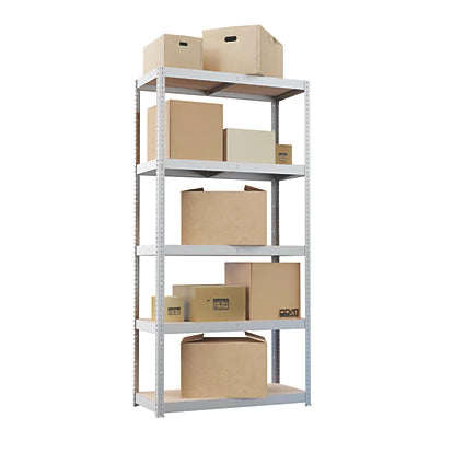 High Durable Galvanized Steel 5-Tier Boltless Shelving Unit For Workshops & Warehouses