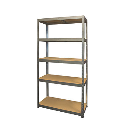 High Durable Galvanized Steel 5-Tier Boltless Shelving Unit For Workshops & Warehouses