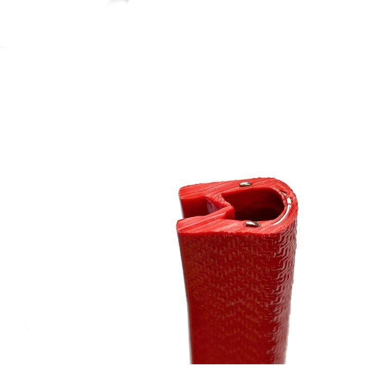 Durable PVC Medium Red Protective Edge Trim with Steel Spine - RV and Safety Applications