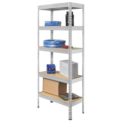 Heavy Duty 5-Tier Galvanized Steel Rivet Shelving Unit - 750mm