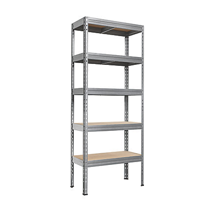 Heavy Duty 5-Tier Galvanized Steel Rivet Shelving Unit - 750mm