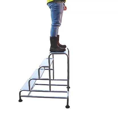 High Performance Silver Aluminium 4 Safety Step With Platform - 1000mm