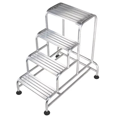 High Performance Silver Aluminium 4 Safety Step With Platform - 1000mm