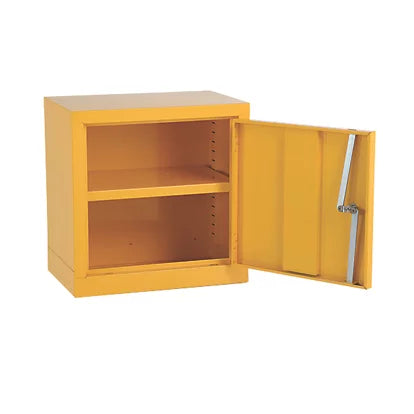 Premium Yellow 1-Shelf Hazardous Substance Cabinet Secure Storage